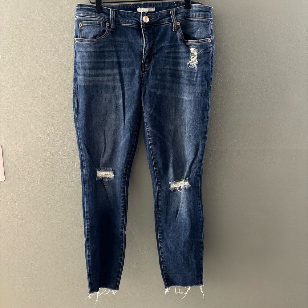 STS Blue Emma Midrise Distressed Raw Hem Jeans
